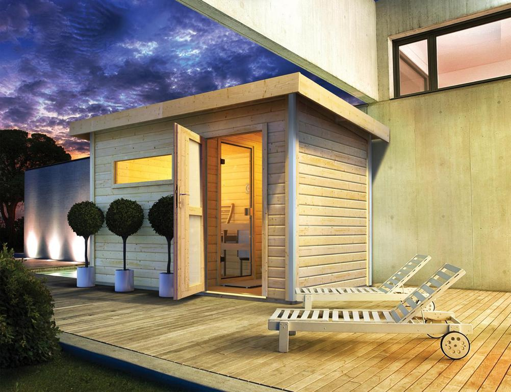 KARIBUHOLZT Sauna Skrollan1, o. Zub. Milchglastür 16880267