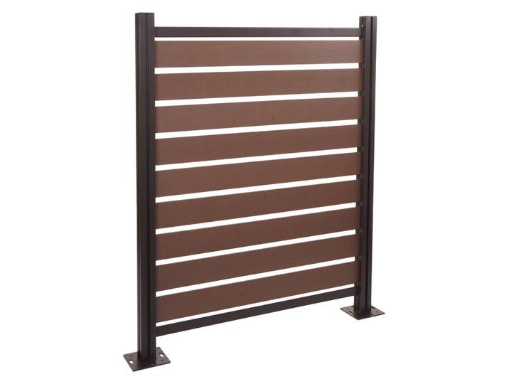 Jamb ALU Mülltonnen-Zaun Braun, Metall, 110x130x6 cm, Gartenzubehör, Gartenmöbel-Schutzhüllen