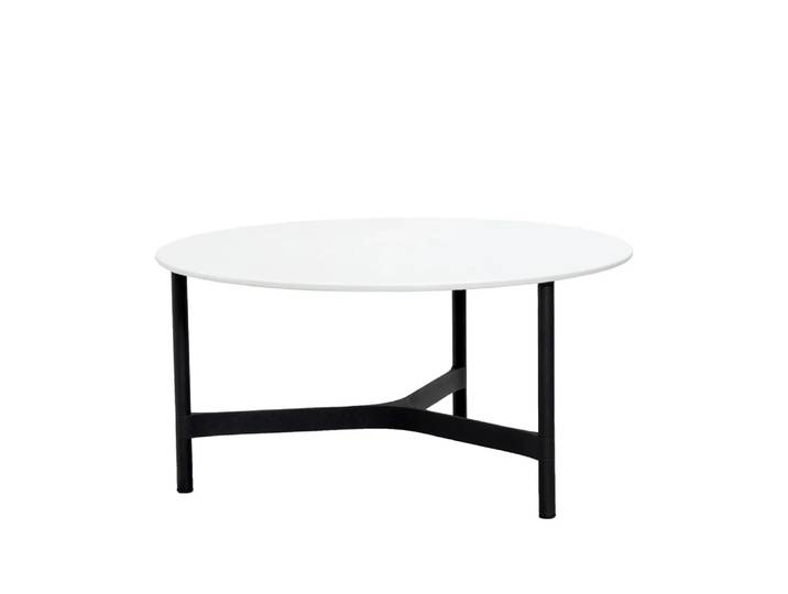 Cane-line Twist Couchtisch groß Ø90 cm White-Lava Grey