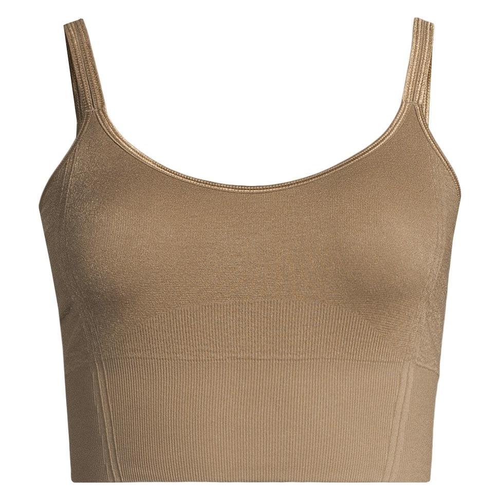 No Name Top damski CASALL Shiny Seamless Rib Top kolor zielony - M (M) (999641)
