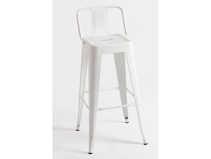 4er Set Torix Hocker mit Rückenlehne 100 cm - Weiß