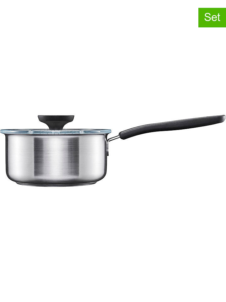 Fiskars 2tlg. Set: Stielkasserolle ''FF'' in Silber - 1,5 l - onesize