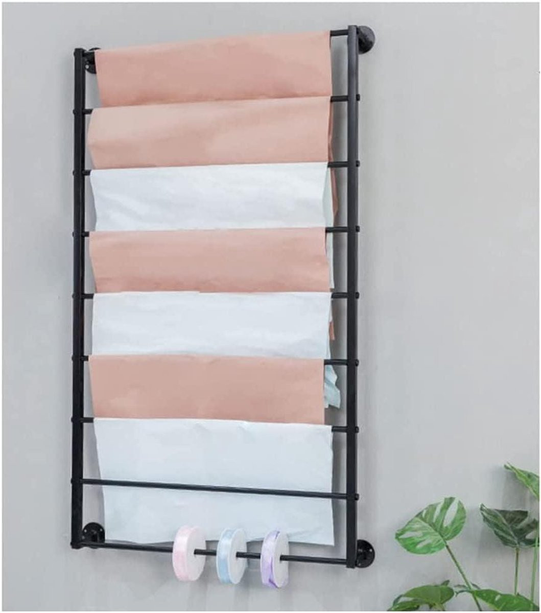 Sjaal Organizer Stand Zwart - Wandmontage Lint Houder Rek - 70 cm Lang