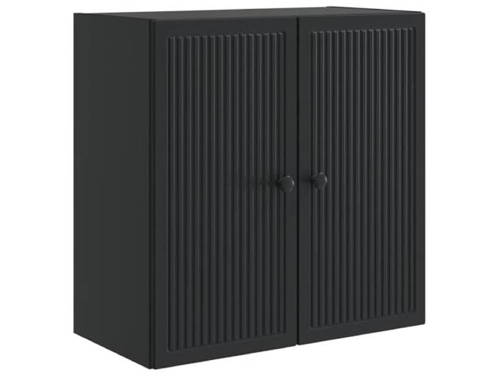 YUTAASU Wandschrank Schwarz 59x31x60 cm Holzwerkstoff