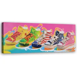 WANDBILD farbige turnschuhe