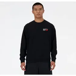 NEW BALANCE Herren Kapuzensweat Athletics Premium Logo Crew, Größe M in Schwarz 41547