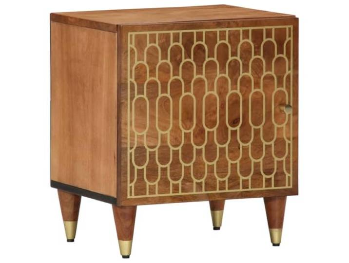 Heofavd Nachttisch Massivholz Mango Beistellschrank 40x33x46 cm