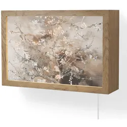 WANDLEUCHTE Mandelblüte - Kunst - Van Gogh - Beige - Abstrakt LED 30x20 cm Wandlampe