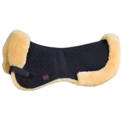 Sattelpad CH Standard mit Fellrand black/nature WB