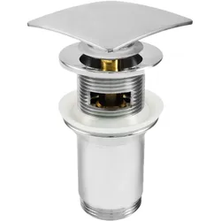 Neuesbad für Waschbecken, Quadratisch, mit Überlauf, mit Hülse, Chrom NB1DENHC011U1