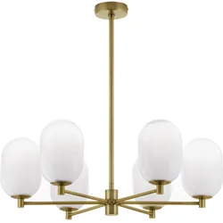 Nova Luce, Pendelleuchte, BALOR Pendelleuchte G9 6-fach Gold 62x65cm dimmbar 9009246 (G9)