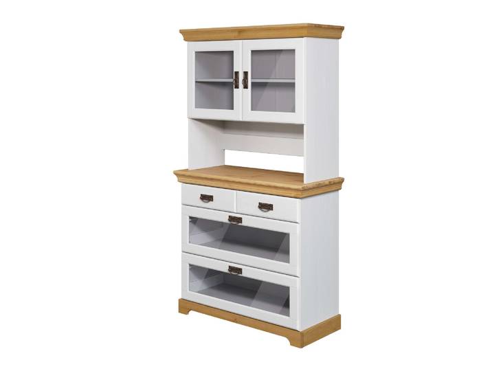 Buffet OTTO HOME Rügen , weiß (weiß, honig), B:95cm H:168,3cm T:40cm, Massivholz, Schränke, Buffet, zertifiziertes Massivholz, Höhe 168 cm, im Landhausstil