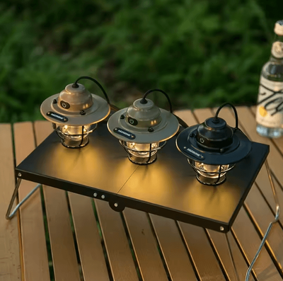 Uplift Curations ShineTrip New Outdoor Vintage Pendant Light Ultra Long Life Camping Ambient Light Portable Rechargeable Tent Lights military Green