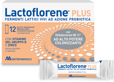 Lactoflorene Plus Integratore Fermenti Lattici Monodose 12 Bustine Orosolubili