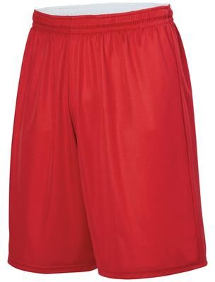 Augusta Sportswear 1407 Youth Reversible Wicking Shorts in Red/White size Small   Polyester