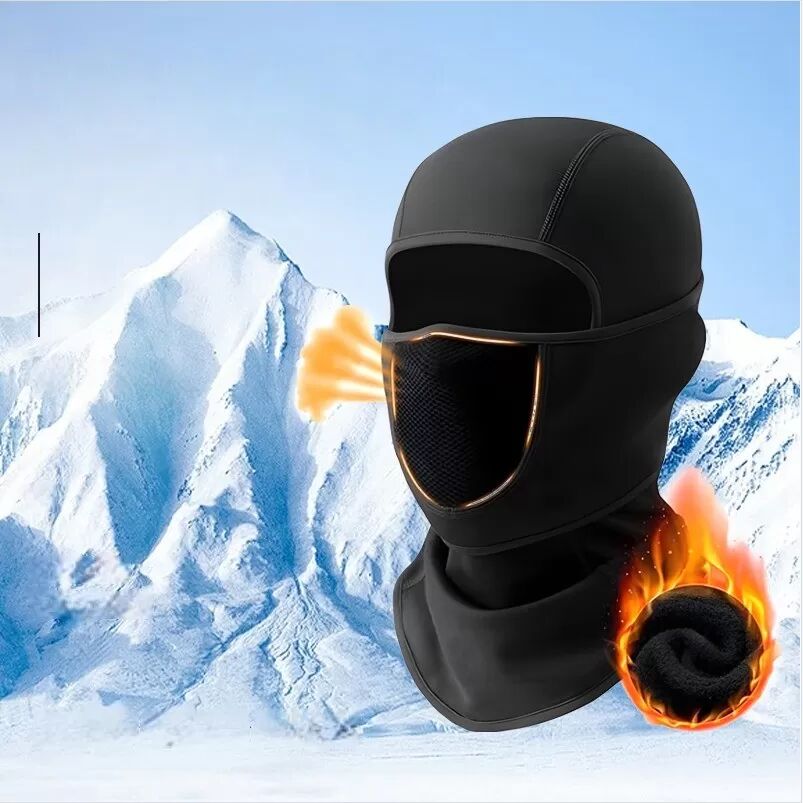 INF Unisex Winter Radfahren/Ski Gesichtsmaske - Atmungsaktive & Warme Sturmhaube Schwarz