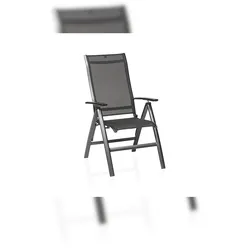 KETTLER LEGATO Curve Silver Line Multipositionssessel mit Aluminium-Armlehne, Schwarz
