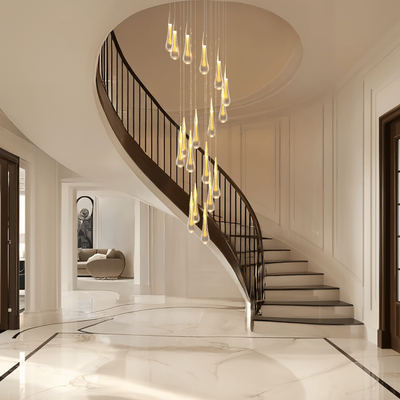 Indra   Crystal Droplet Chandelier   Warm White (3000k) / 18 Droplets   MOD LIGHTING