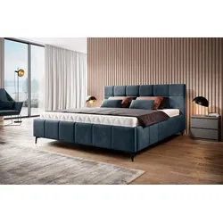 Polsterbett Naomi 160 x 200 cm Stoff Blau Dunkelblau