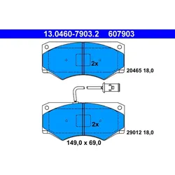 Bremsbelagsatz Scheibenbremse ATE 13.0460-7903.2