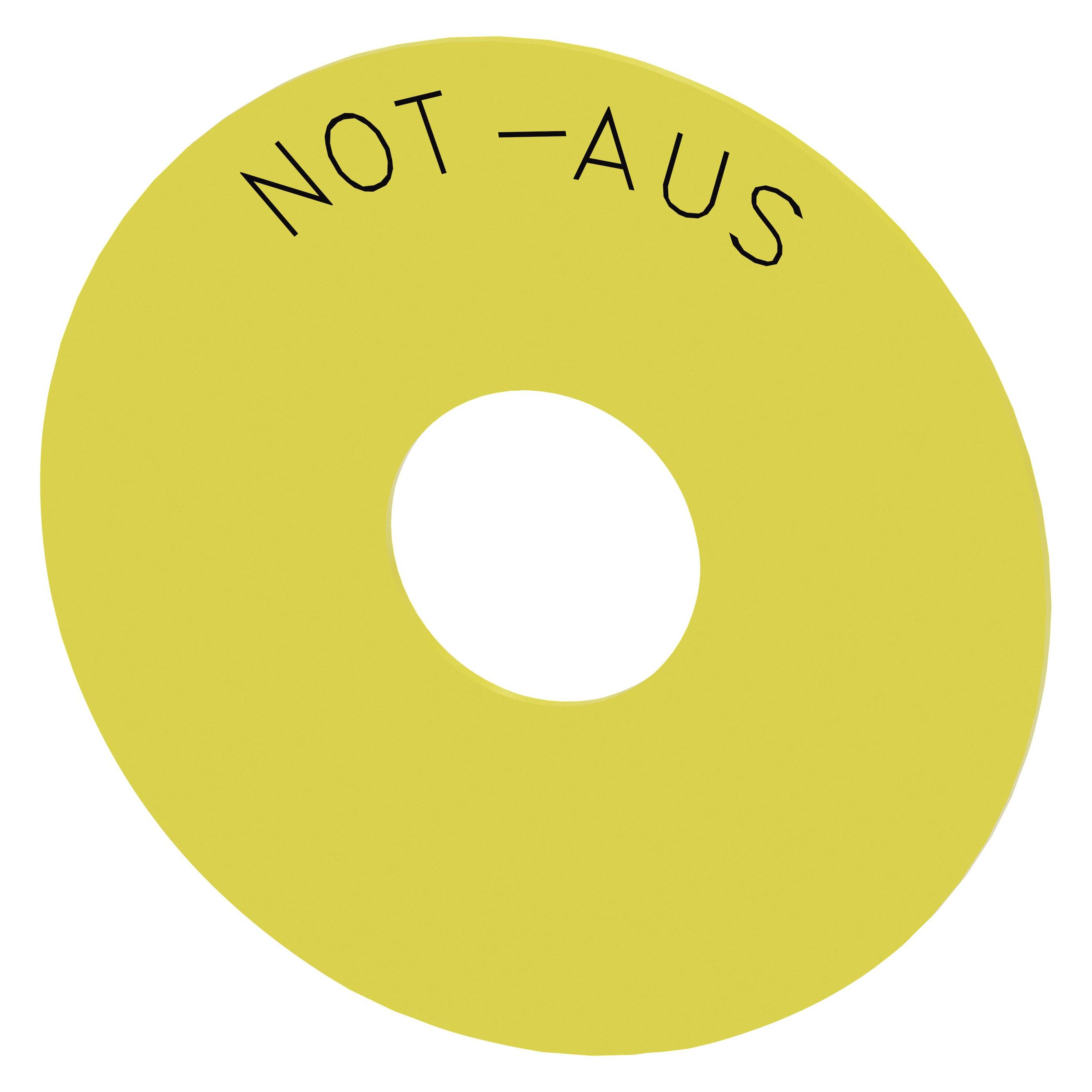 Siemens 3SU1900-0BC31-0AS0 Unterlegschild Not-Halt-Pilzdruckt. (3SU19000BC310AS0)