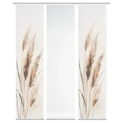 Schmidt Schiebevorhang Aurea 3er-Set Polyester Beige Natur