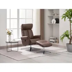 Happy Home Elektrisch verstellbarer Relaxsessel mit Hocker, ca. 106,5 x 71,5 x 88 cm - Braun