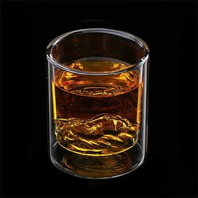 Uplift Essentials Creative Lion Head Double Wall Glass Whiskey And Spirits Mug Creative Lion Head Double Wall Glass Whiskey And Spirits Mug