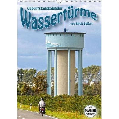 Geburtstagskalender Wassertürme (Wandkalender immerwährend DIN A3 hoch)