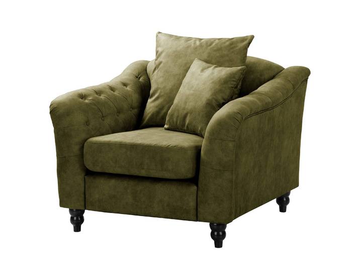 Fauteuil Lovis Vert Microfibre Rica 104 x 90 x 95cm