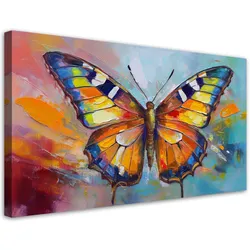 LEINWANDBILD Bunter Schmetterling 120x60cm
