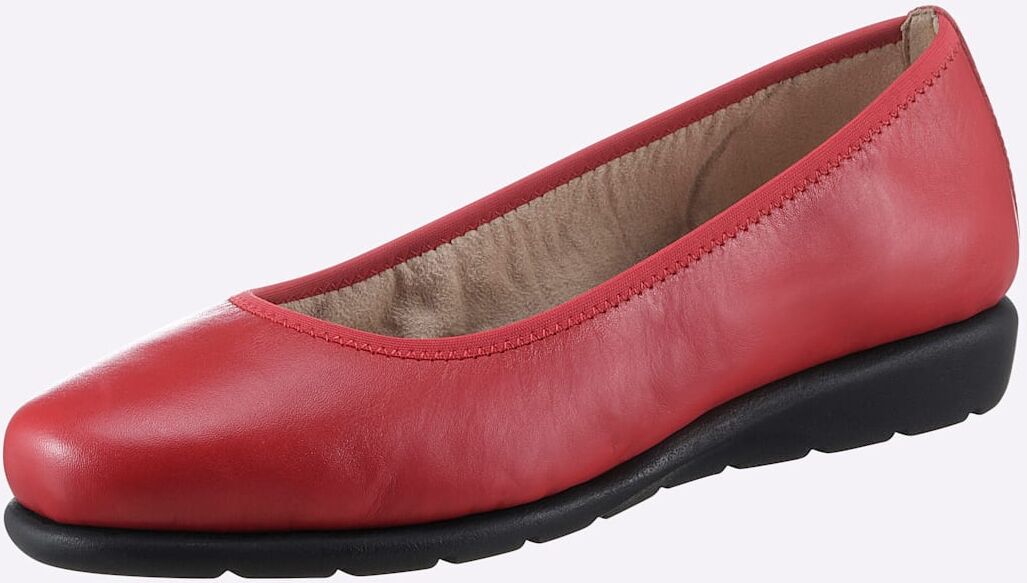 Ballerina CLASSIC BASICS, Damen, Gr. 39, lila (erdbeere), Glattleder, Basic, Schuhe Ballerina erdbeere 39