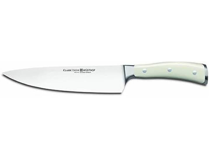 Wüsthof Kochmesser 20 cm Klinge, Classic Ikon Crème (4596-0/20), scharfes Küchenmesser, optimale Balance durch Doppelkropf, weißer Griff