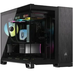 Corsair Zwei-Kammer PC Gehäuse 2500X Micro-ATX schwarz/obsidian aluminium