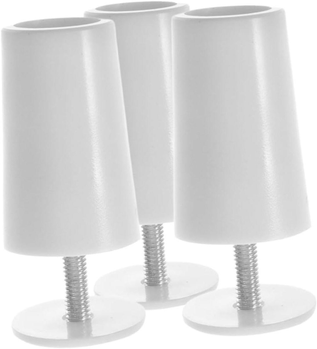 Wit Gordijnrail Eindstop voor Raamhorren Plunjer Accessoires - 3 x 6 cm