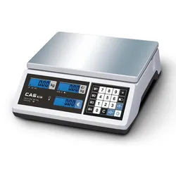 CAS Waage ERJ,  preisrechnend, Ladenwaage, GEEICHT, Wägebereich max. 6 kg, Ablesbarkeit 1g