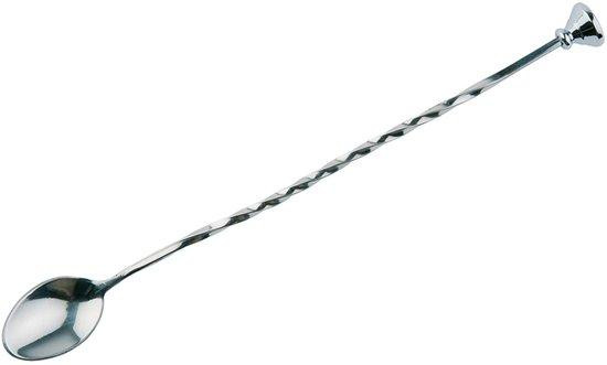 Ibenzoa roestvrijstalen barlepel met stamper, 27 cm, gepolijst