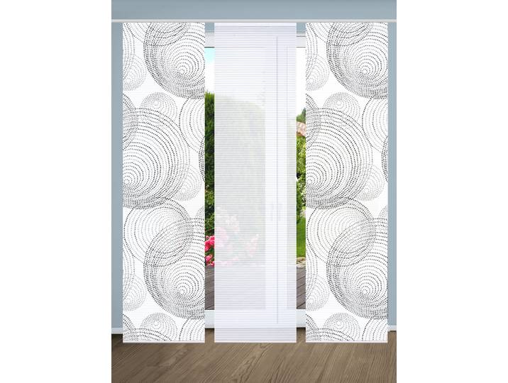 Schiebegardine HOME IN GREEN SPIRO Gr. 1, grau, B:60cm H:245cm, Polyester, Gardinen, Schiebegardine, SET DIGITALDRUCK,BAMBUSOPTIK RECYCELT