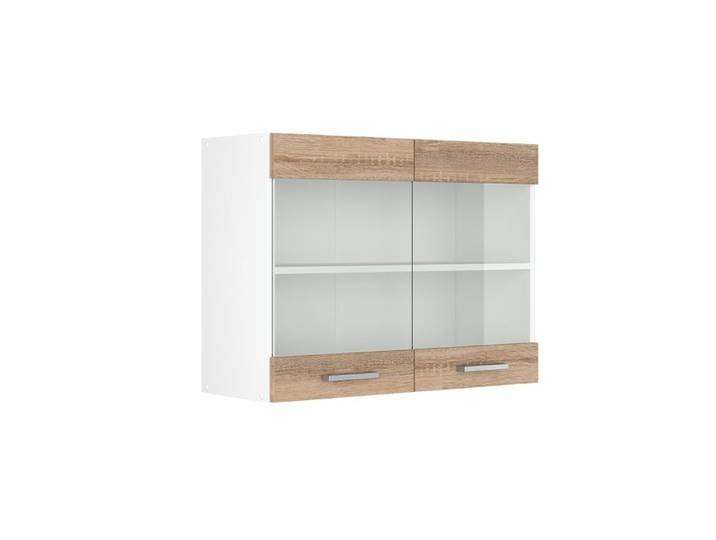 Armoire en verre R-Line 80cm Sonoma/Blanc Vicco 29755