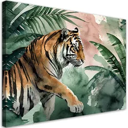 WANDBILD tropischer dschungel tiger