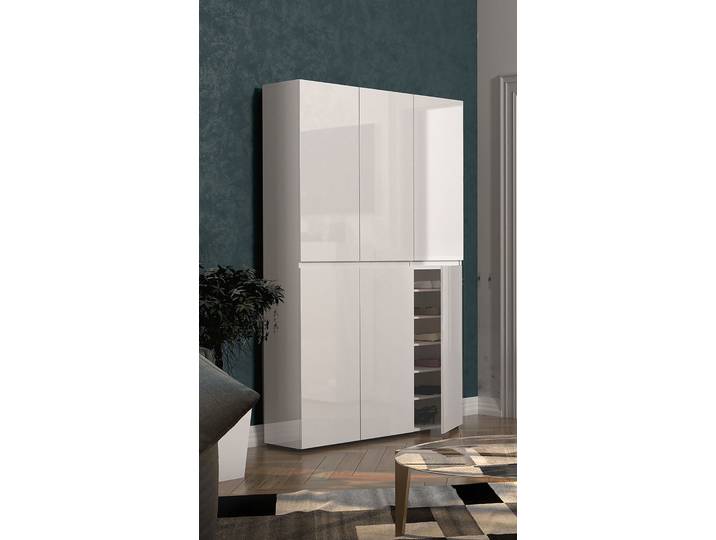 home24 Hoge schoenenkast 120cm wit