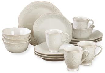 Lenox French Perle White 16-Piece Dinnerware Set