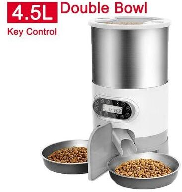 Uplift Essentials Smart App Controlled Automatic Double Meal Pet Feeder c 4.5l No Wifi