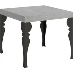 Itamoby Ausziehbarer Tisch 90x90/246 cm Paxon Cemento Anthrazit Gestell