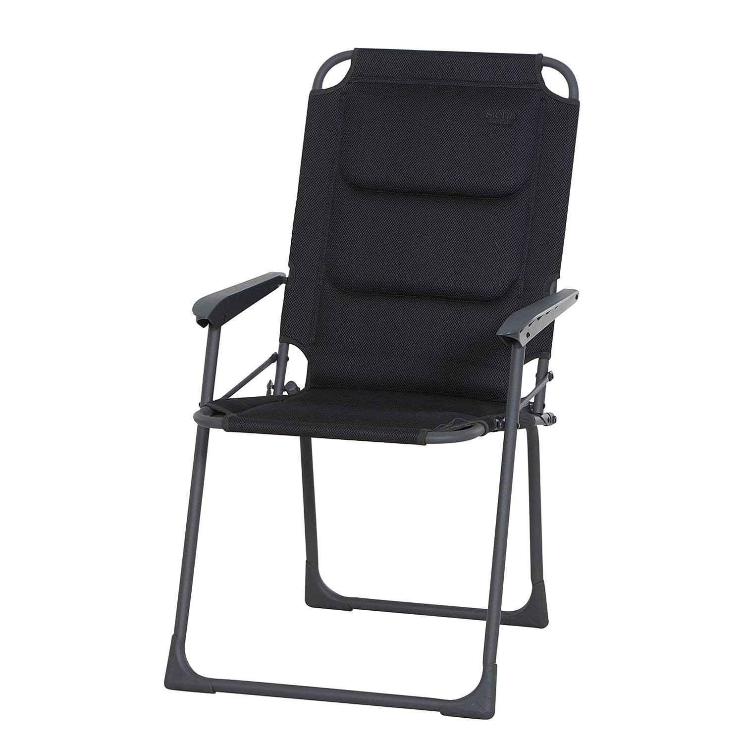 home24 Campingstoel Premium zwart aluminium en polyester-PVC