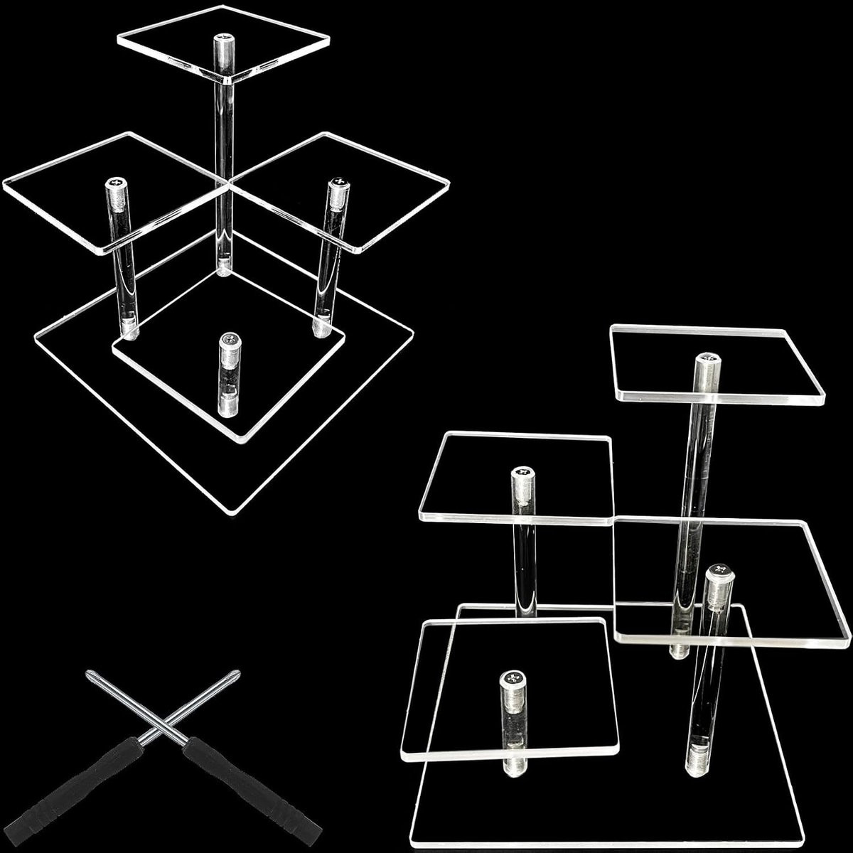 Riser Display Stand voor Parfum en Sieraden - Transparante Display Rack voor Figuren, Cupcakes en Cosmetica