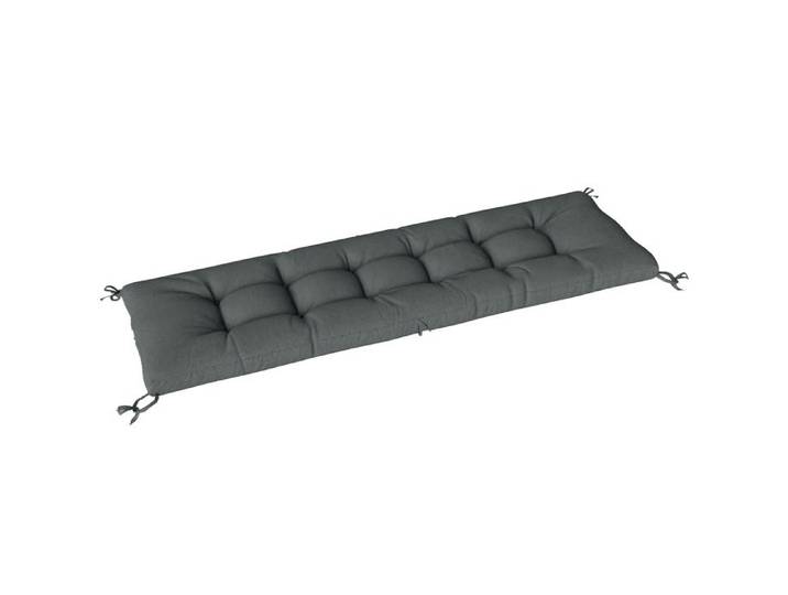 Coussin bain de soleil - coussin de chaise longue - Outsunny - sangles de fixation anti-uv - polyester -198x65x13cm - gris foncé