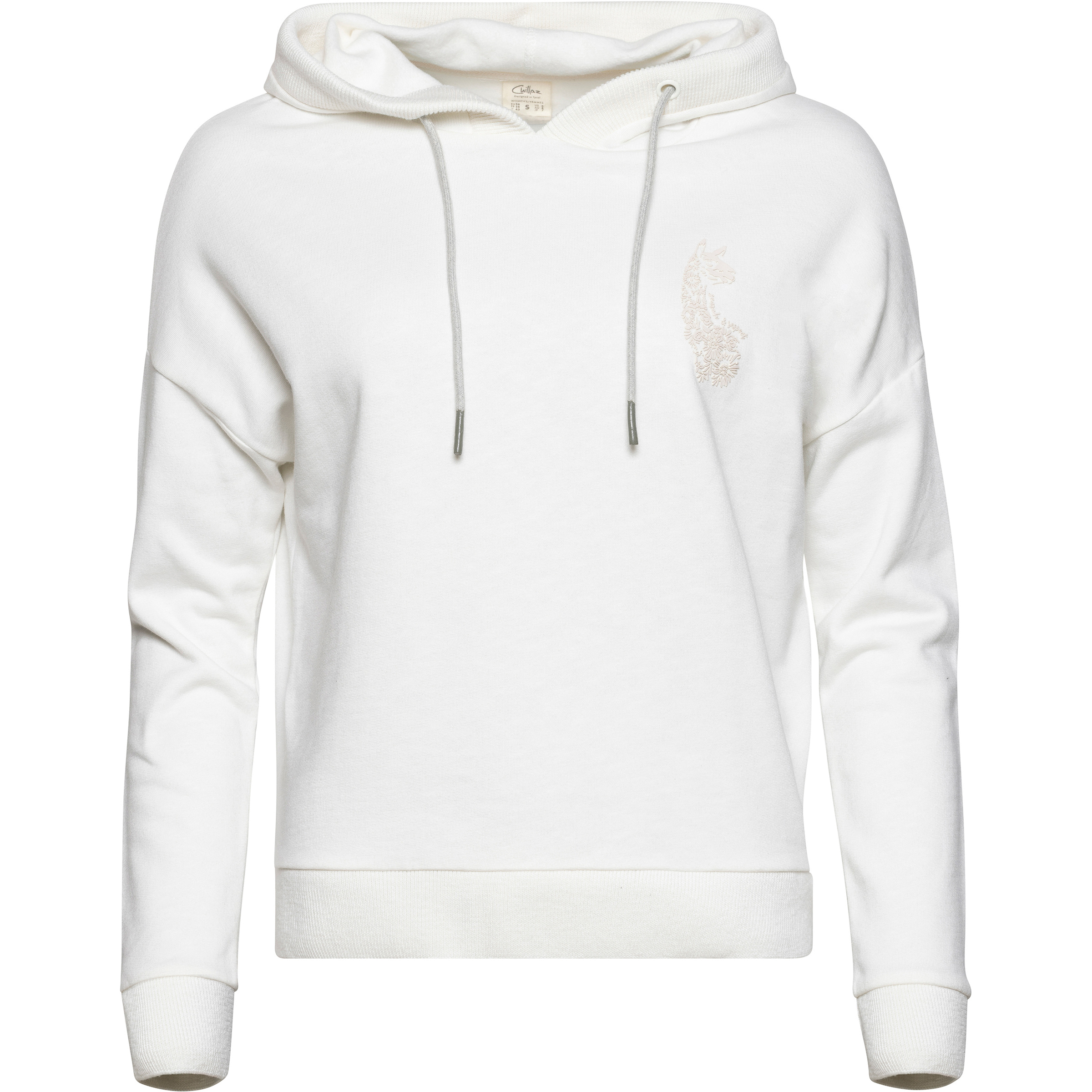 Chillaz Stelvio Alpaca Floral Damen Hoodies weiss Größe XL Bouldern | Lifestyle | Sportklettern Hautfreundlich