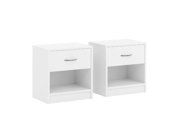 Nachttisch KRUK 39 x 41 cm 2er Set weiss