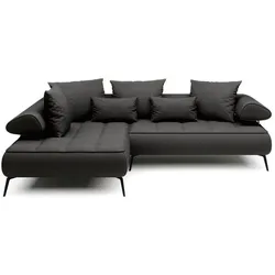 Ecksofa Seledo Stoff Black